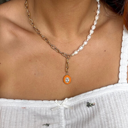 collier jade orange