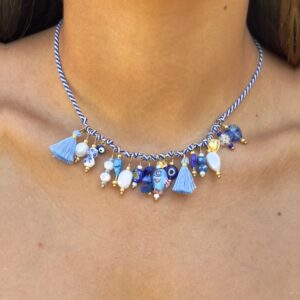 collier josephine bleu